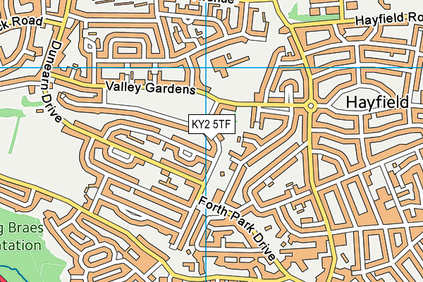 KY2 5TF map - OS VectorMap District (Ordnance Survey)