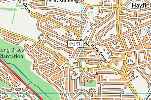 KY2 5TJ map - OS VectorMap District (Ordnance Survey)