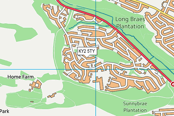 KY2 5TY map - OS VectorMap District (Ordnance Survey)