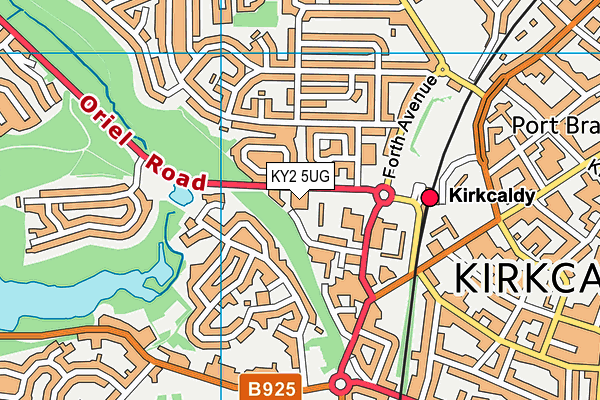 KY2 5UG map - OS VectorMap District (Ordnance Survey)