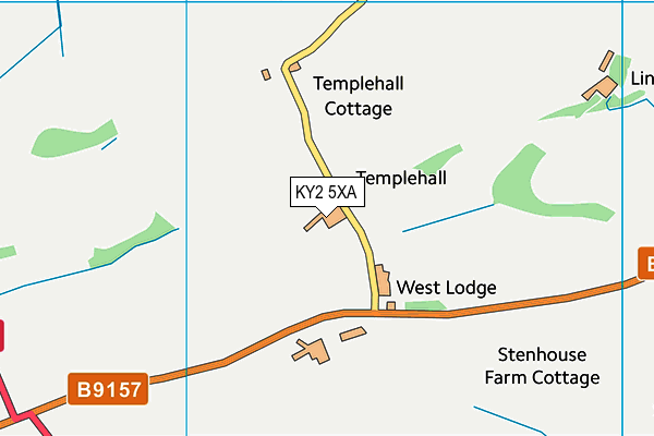 KY2 5XA map - OS VectorMap District (Ordnance Survey)