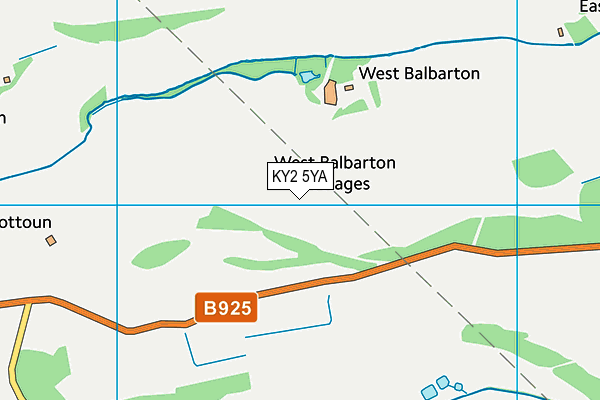 KY2 5YA map - OS VectorMap District (Ordnance Survey)