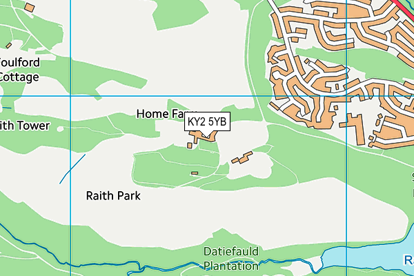 KY2 5YB map - OS VectorMap District (Ordnance Survey)
