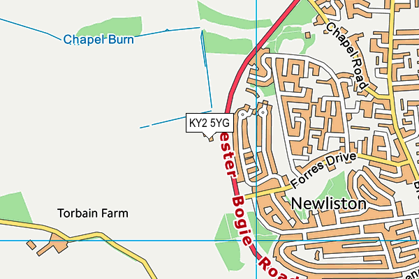 KY2 5YG map - OS VectorMap District (Ordnance Survey)