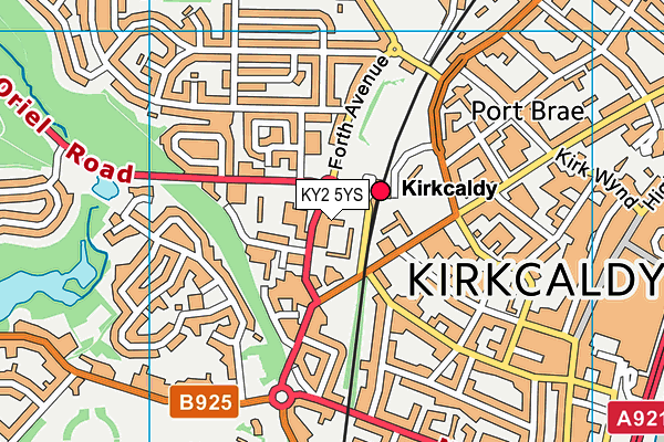 KY2 5YS map - OS VectorMap District (Ordnance Survey)