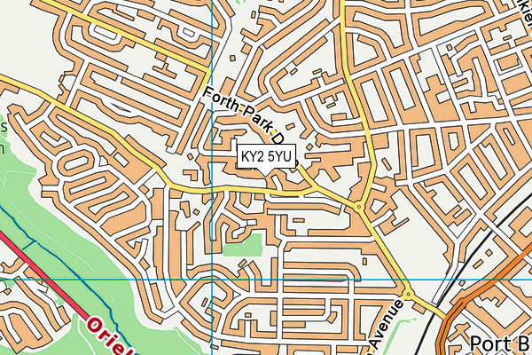 KY2 5YU map - OS VectorMap District (Ordnance Survey)