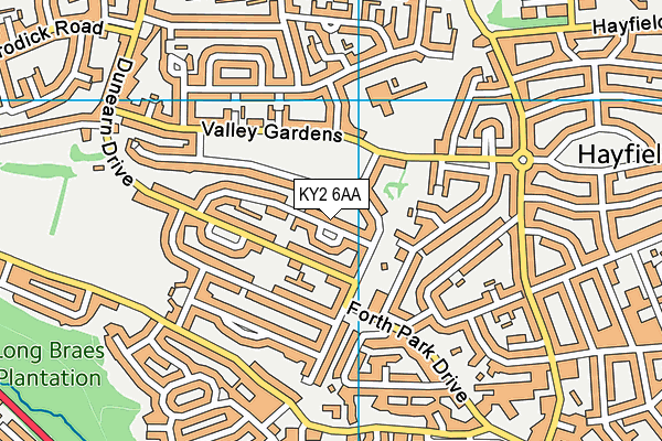 KY2 6AA map - OS VectorMap District (Ordnance Survey)