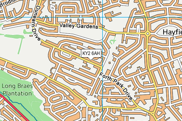 KY2 6AH map - OS VectorMap District (Ordnance Survey)