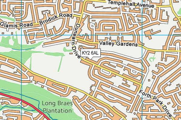 KY2 6AL map - OS VectorMap District (Ordnance Survey)