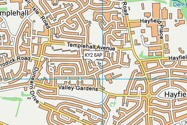 KY2 6AP map - OS VectorMap District (Ordnance Survey)