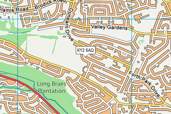 KY2 6AQ map - OS VectorMap District (Ordnance Survey)