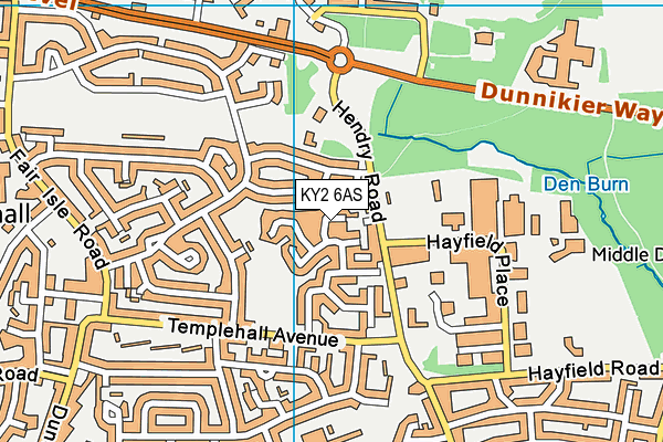 KY2 6AS map - OS VectorMap District (Ordnance Survey)