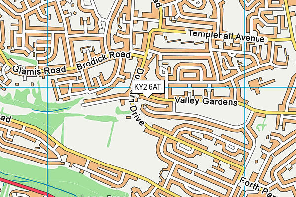 KY2 6AT map - OS VectorMap District (Ordnance Survey)