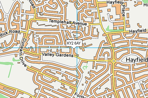 KY2 6AY map - OS VectorMap District (Ordnance Survey)