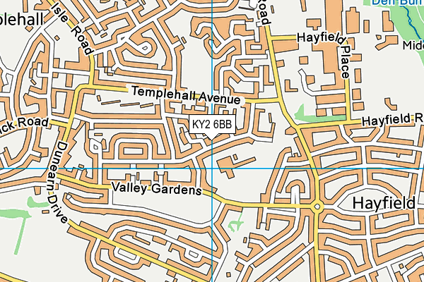 KY2 6BB map - OS VectorMap District (Ordnance Survey)