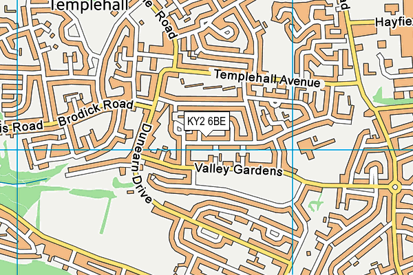KY2 6BE map - OS VectorMap District (Ordnance Survey)