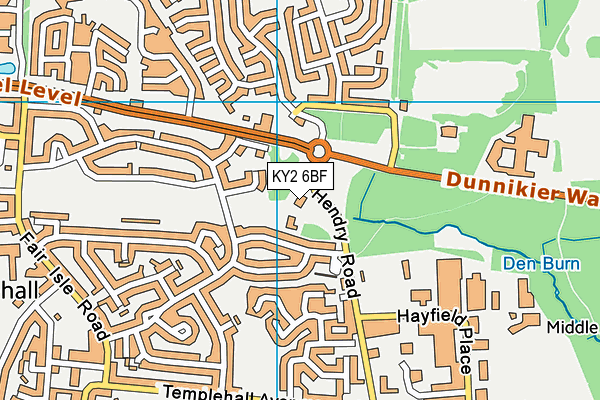 KY2 6BF map - OS VectorMap District (Ordnance Survey)