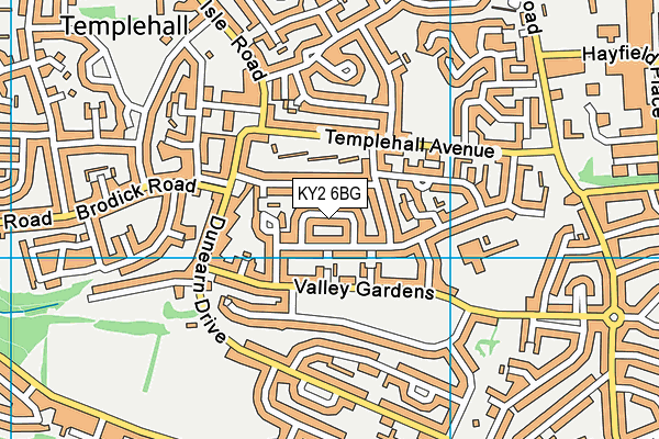 KY2 6BG map - OS VectorMap District (Ordnance Survey)
