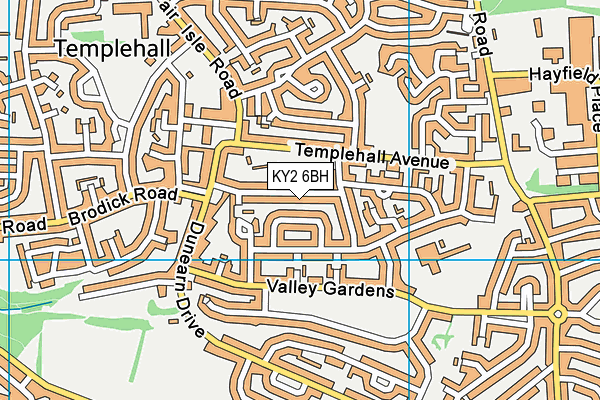 KY2 6BH map - OS VectorMap District (Ordnance Survey)