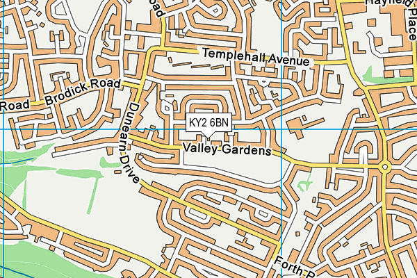 KY2 6BN map - OS VectorMap District (Ordnance Survey)