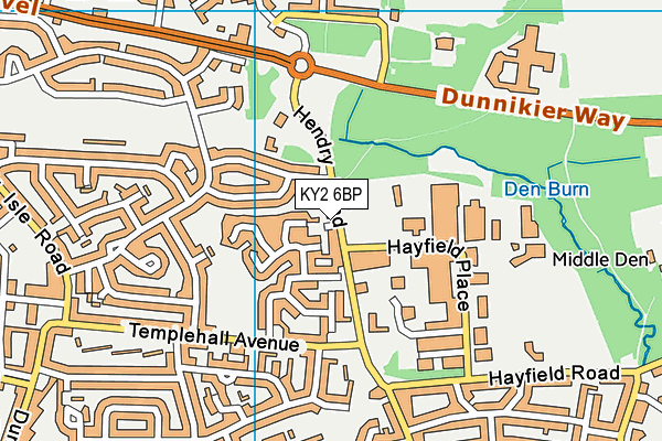 KY2 6BP map - OS VectorMap District (Ordnance Survey)