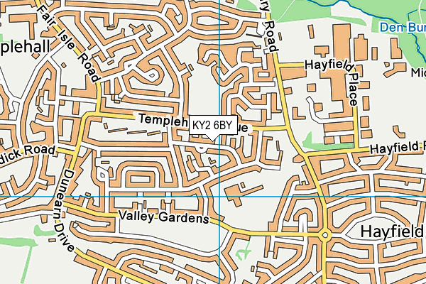 KY2 6BY map - OS VectorMap District (Ordnance Survey)
