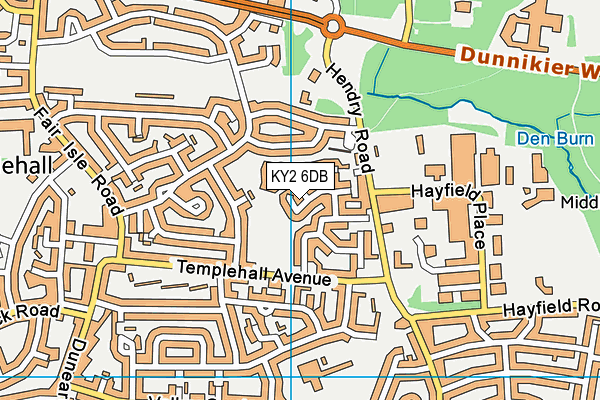KY2 6DB map - OS VectorMap District (Ordnance Survey)