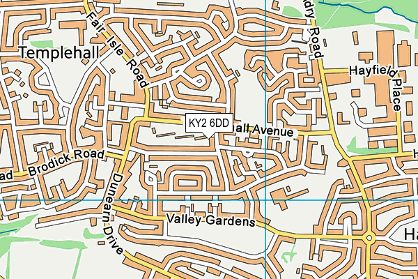 KY2 6DD map - OS VectorMap District (Ordnance Survey)