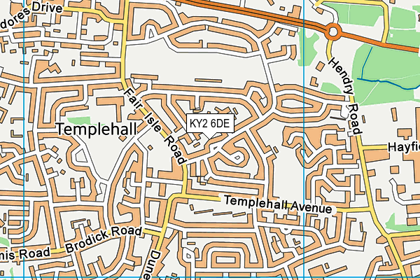 KY2 6DE map - OS VectorMap District (Ordnance Survey)