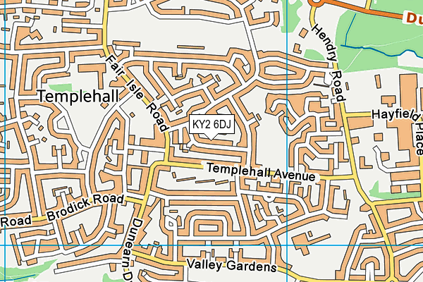 KY2 6DJ map - OS VectorMap District (Ordnance Survey)