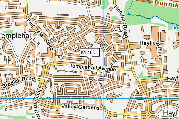 KY2 6DL map - OS VectorMap District (Ordnance Survey)