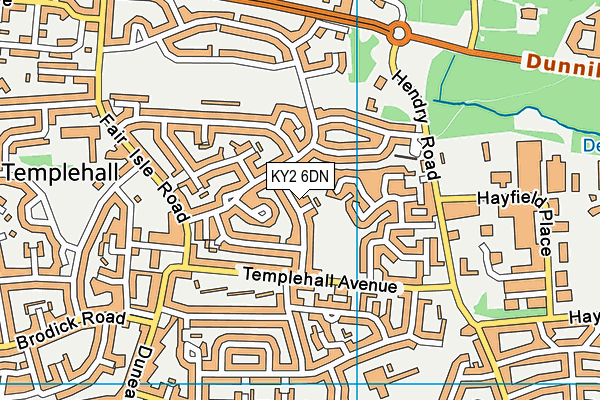 KY2 6DN map - OS VectorMap District (Ordnance Survey)