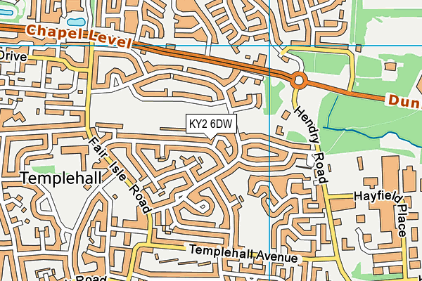 KY2 6DW map - OS VectorMap District (Ordnance Survey)