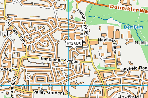 KY2 6DX map - OS VectorMap District (Ordnance Survey)