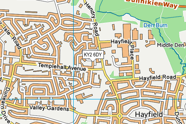 KY2 6DY map - OS VectorMap District (Ordnance Survey)