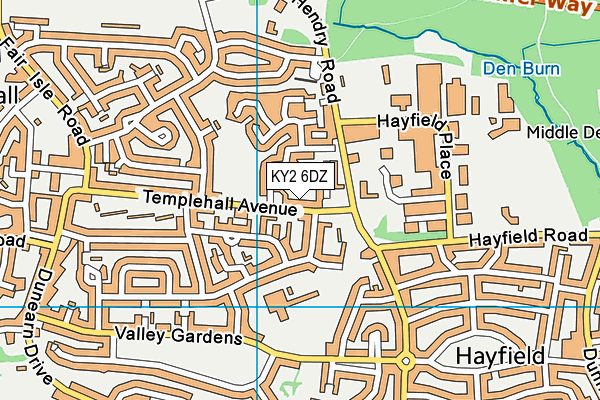 KY2 6DZ map - OS VectorMap District (Ordnance Survey)