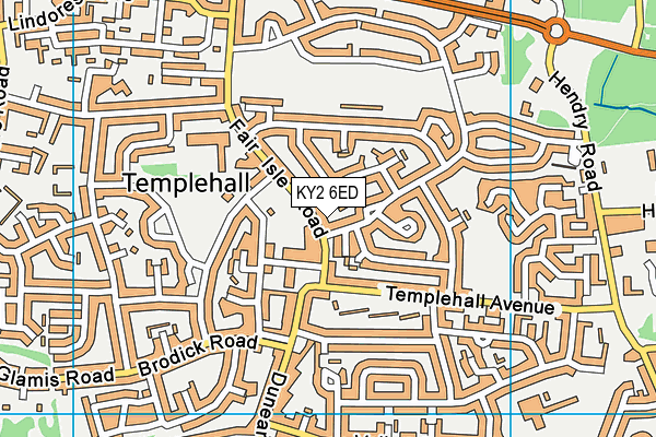 KY2 6ED map - OS VectorMap District (Ordnance Survey)
