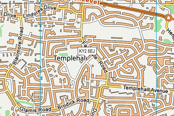 KY2 6EJ map - OS VectorMap District (Ordnance Survey)