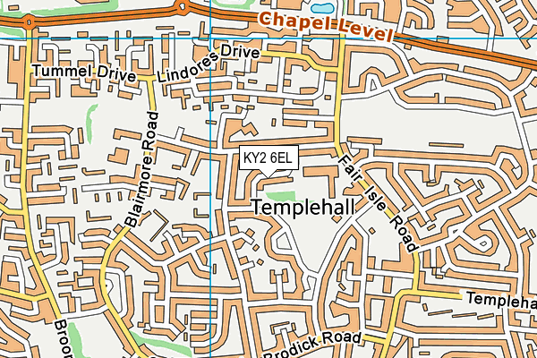 KY2 6EL map - OS VectorMap District (Ordnance Survey)