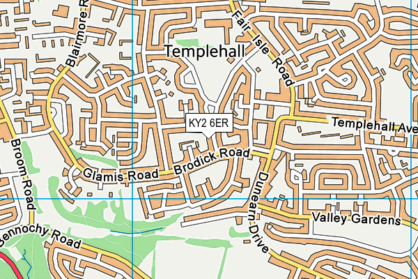 KY2 6ER map - OS VectorMap District (Ordnance Survey)