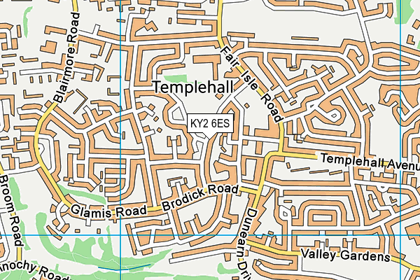 KY2 6ES map - OS VectorMap District (Ordnance Survey)