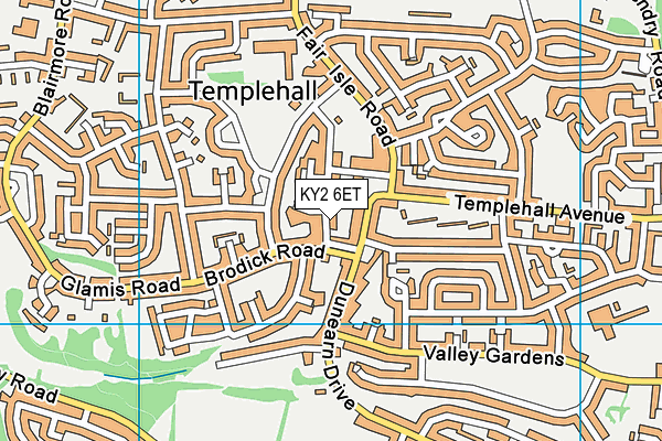 KY2 6ET map - OS VectorMap District (Ordnance Survey)