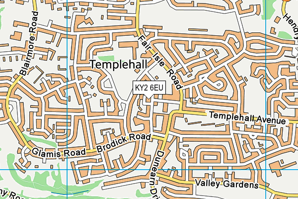 KY2 6EU map - OS VectorMap District (Ordnance Survey)