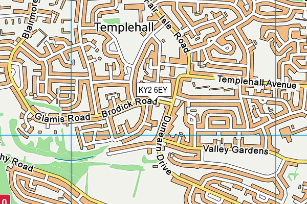 KY2 6EY map - OS VectorMap District (Ordnance Survey)