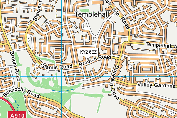 KY2 6EZ map - OS VectorMap District (Ordnance Survey)