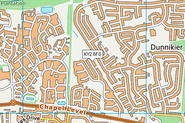 KY2 6FS map - OS VectorMap District (Ordnance Survey)
