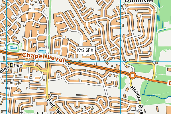 KY2 6FX map - OS VectorMap District (Ordnance Survey)