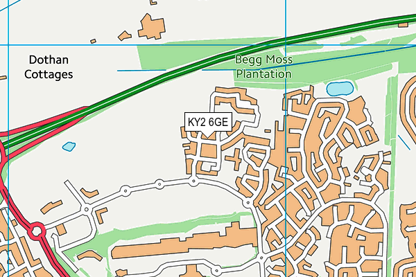 KY2 6GE map - OS VectorMap District (Ordnance Survey)