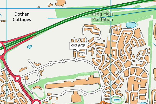 KY2 6GF map - OS VectorMap District (Ordnance Survey)