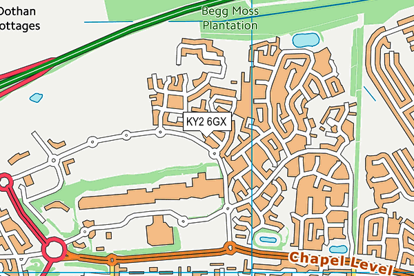 KY2 6GX map - OS VectorMap District (Ordnance Survey)